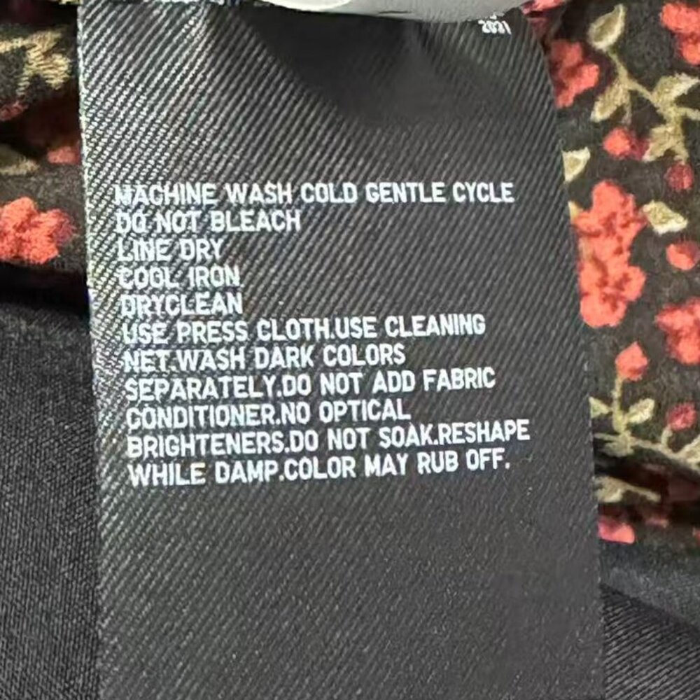 Uniqlo Women's Georgette Printed Half Sleeve Flared Sheer Dress & Black Slip M - Picture 10 of 10